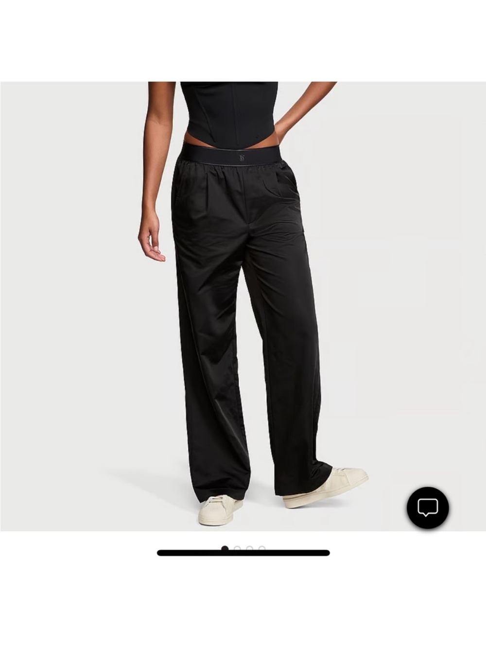 Victorias Secret Lux Glossy Sport Wide Leg Pant